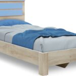 Κρεβάτι παιδικό Looney pakoworld σε χρώμα castillo-μπλε 100x200εκ