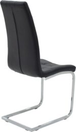 Καρέκλα Darrell pakoworld pu μαύρο-βάση χρωμίου 42x49x106εκ - Image 2