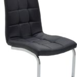 Καρέκλα Darrell pakoworld pu μαύρο-βάση χρωμίου 42x49x106εκ