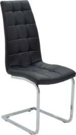 Καρέκλα Darrell pakoworld pu μαύρο-βάση χρωμίου 42x49x106εκ