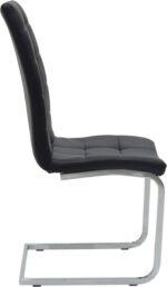 Καρέκλα Darrell pakoworld pu μαύρο-βάση χρωμίου 42x49x106εκ - Image 3