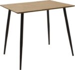 Τραπέζι Cuba pakoworld MDF sonoma-μαύρο 70x70x75εκ