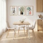 Τραπέζι Cuba pakoworld MDF sonoma-λευκό 120x80x75εκ - Image 2