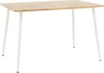 Τραπέζι Cuba pakoworld MDF sonoma-λευκό 120x80x75εκ
