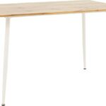 Τραπέζι Cuba pakoworld MDF sonoma-λευκό 120x80x75εκ