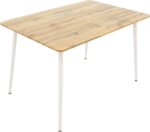 Τραπέζι Cuba pakoworld MDF sonoma-λευκό 120x80x75εκ - Image 4