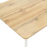 Τραπέζι Cuba pakoworld MDF sonoma-λευκό 120x80x75εκ - Image 5