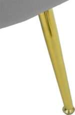 Πολυθρόνα Daimon pakoworld βελούδο γκρι-χρυσό 79x74x78εκ - Image 6