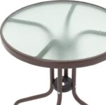 Τραπέζι Watson pakoworld μέταλλο καφέ-γυαλί Φ60x70εκ - Image 3
