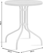 Τραπέζι Watson pakoworld μέταλλο καφέ-γυαλί Φ60x70εκ - Image 4