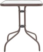 Τραπέζι Watson pakoworld μέταλλο καφέ-γυαλί 60x60x70εκ - Image 2