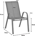 Πολυθρόνα Calan pakoworld μέταλλο σκούρo καφέ-textilene καφέ 54x74x91εκ - Image 2
