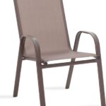 Πολυθρόνα Calan pakoworld μέταλλο σκούρo καφέ-textilene καφέ 54x74x91εκ