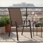 Πολυθρόνα Calan pakoworld μέταλλο σκούρo καφέ-textilene καφέ 54x74x91εκ - Image 3