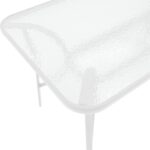Τραπέζι Ensure pakoworld μέταλλο λευκό-γυαλί 120x70x70εκ - Image 4