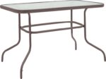 Τραπεζαρία Valor-Calan σετ 5τεμ pakoworld μέταλλο-textilene καφέ 110x60x70εκ - Image 3