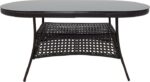 Τραπέζι Cellin pakoworld μέταλλο-pe rattan καφέ 160x80x77εκ - Image 2