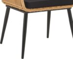 Πολυθρόνα Tanish pakoworld rattan φυσικό-πόδι μαύρο μέταλλο 58x58.5x87εκ - Image 5