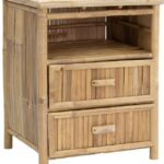 Κομοδίνο Ofra pakoworld bamboo φυσικό 56x46x69εκ