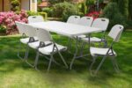 Τραπέζι catering Rodeo pakoworld πτυσσόμενο-βαλίτσα λευκό 183x76x74εκ - Image 2