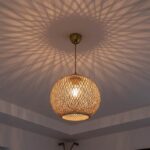 Φωτιστικό οροφής μονόφωτο Leshia pakoworld Ε27 καφέ Φ38x38εκ - Image 3
