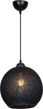 Φωτιστικό οροφής μονόφωτο Leshia pakoworld Ε27 μαύρο Φ26x26εκ - Image 3