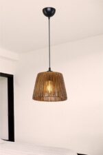 Φωτιστικό οροφής μονόφωτο PWL-1116 pakoworld Ε27 καφέ Φ20x15εκ - Image 2