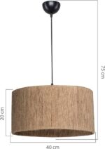 Φωτιστικό οροφής μονόφωτο PWL-1184 pakoworld Ε27 καφέ Φ40x20εκ - Image 4