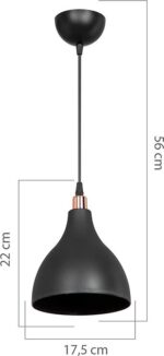 Φωτιστικό οροφής μονόφωτο Lofty pakoworld Ε27 μαύρο Φ18x22εκ - Image 4