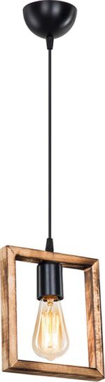 Φωτιστικό οροφής μονόφωτο Isolate pakoworld Ε27 καρυδί 18.5x3x24εκ - Image 2