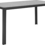 Τραπέζι Nares pakoworld αλουμίνιο ανθρακί-plywood γκρι 140x80x72.5εκ