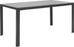 Τραπέζι Nares pakoworld αλουμίνιο ανθρακί-plywood γκρι 140x80x72.5εκ