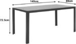 Τραπέζι Nares pakoworld αλουμίνιο ανθρακί-plywood γκρι 140x80x72.5εκ - Image 4
