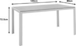 Τραπέζι Nares pakoworld αλουμίνιο λευκό-plywood φυσικό 140x80x72.5εκ - Image 4
