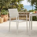 Πολυθρόνα Confidence pakoworld λευκό μέταλλο και λευκό textilene 54x54x86εκ - Image 2