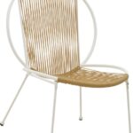 Καρέκλα Dapper pakoworld λευκό μέταλλο-pe φυσικό 64.5x71x92.5εκ