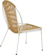 Καρέκλα Dapper pakoworld λευκό μέταλλο-pe φυσικό 64.5x71x92.5εκ - Image 3