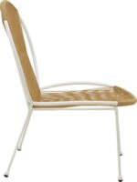 Καρέκλα Dapper pakoworld λευκό μέταλλο-pe φυσικό 64.5x71x92.5εκ - Image 4