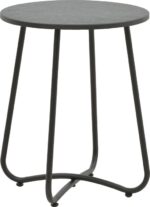Τραπέζι Bramwell pakoworld μέταλλο ανθρακί Φ40x50εκ