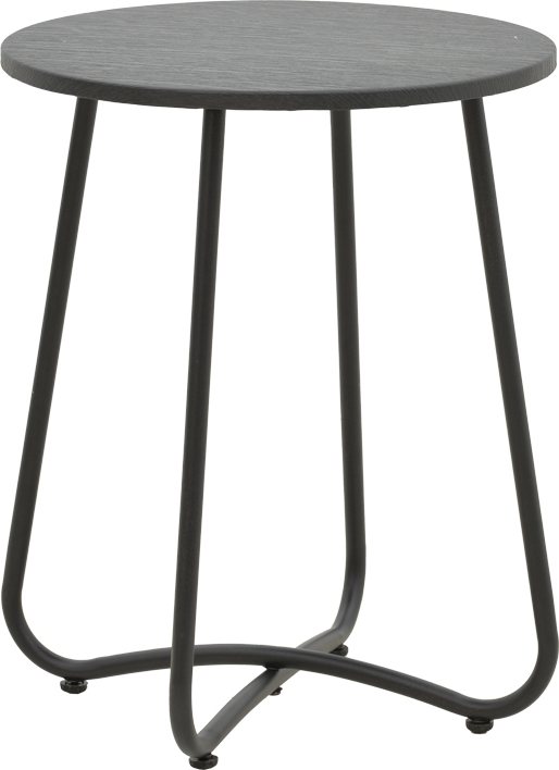 152-000047 Τραπέζι Bramwell pakoworld μέταλλο ανθρακί Φ40x50εκ - Image 1