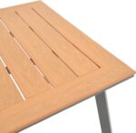 Τραπέζι Griffith pakoworld ανθρακί αλουμίνιο και plywood σε φυσική απόχρωση 160x90x74εκ - Image 4