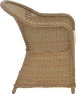 Πολυθρόνα κήπου Hadrian pakoworld rattan καφέ- textilene μπεζ 57x70x85εκ - Image 5