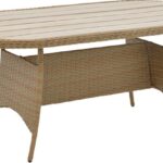 Τραπέζι Keir pakoworld rattan-αλουμίνιο καφέ 180x90x72εκ