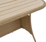 Τραπέζι Keir pakoworld rattan-αλουμίνιο καφέ 180x90x72εκ - Image 4