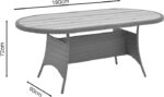 Τραπέζι Keir pakoworld rattan-αλουμίνιο καφέ 180x90x72εκ - Image 5