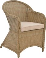Tραπεζαρία Hadrian-Keir pakoworld σετ 7τεμ καφέ rattan-μπεζ textilene-καφέ αλουμίνιο 180x90x72εκ - Image 2