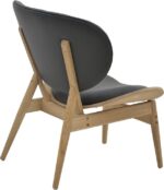 Πολυθρόνα relax Udalle pakoworld μασίφ ξύλο καρυδί-PU μάυρο 77x70x82εκ - Image 2