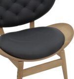 Πολυθρόνα relax Udalle pakoworld μασίφ ξύλο καρυδί-PU μάυρο 77x70x82εκ - Image 6