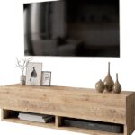 Έπιπλο τηλεόρασης επιτοίχιο Roscoe pakoworld oak 100x31,5x29,5εκ