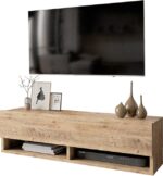 Έπιπλο τηλεόρασης επιτοίχιο Roscoe pakoworld oak 100x31,5x29,5εκ